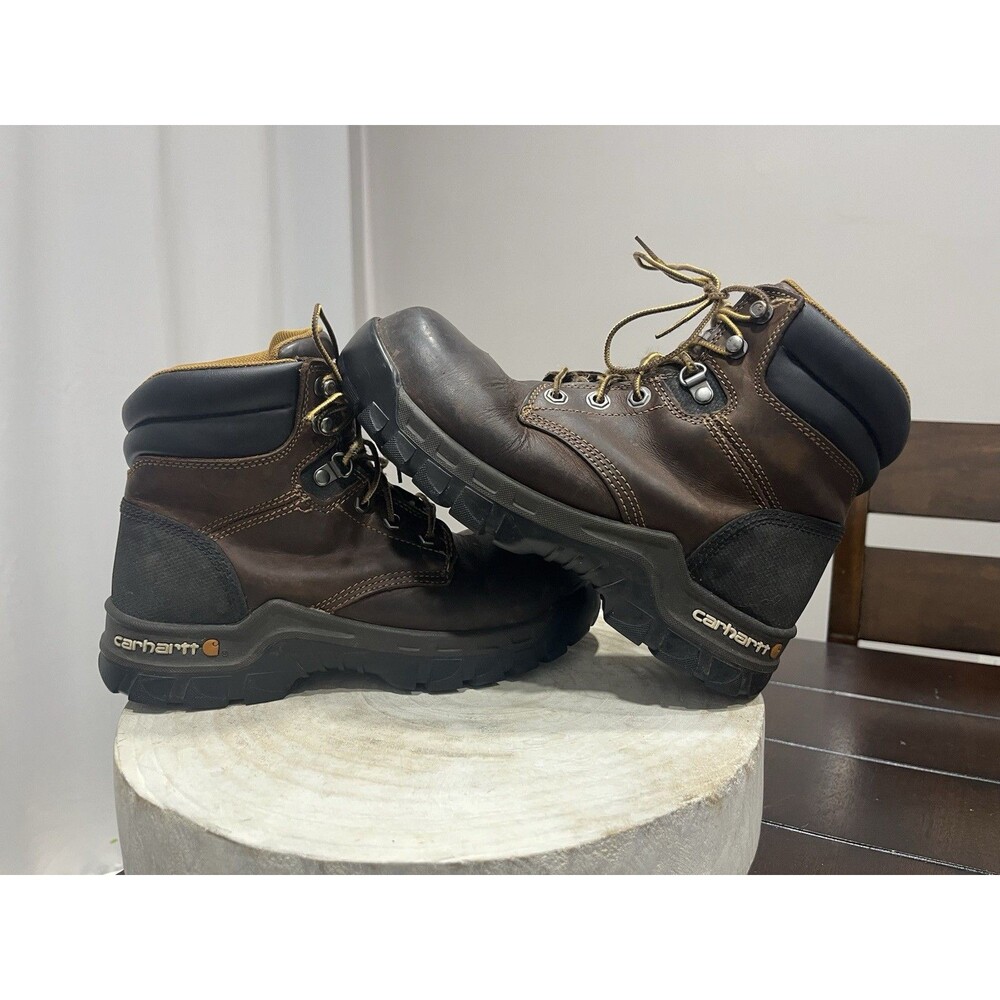 Carhartt Rugged Flex Women Size 7 MW Work Boots Brown Composite Toe CWF5355